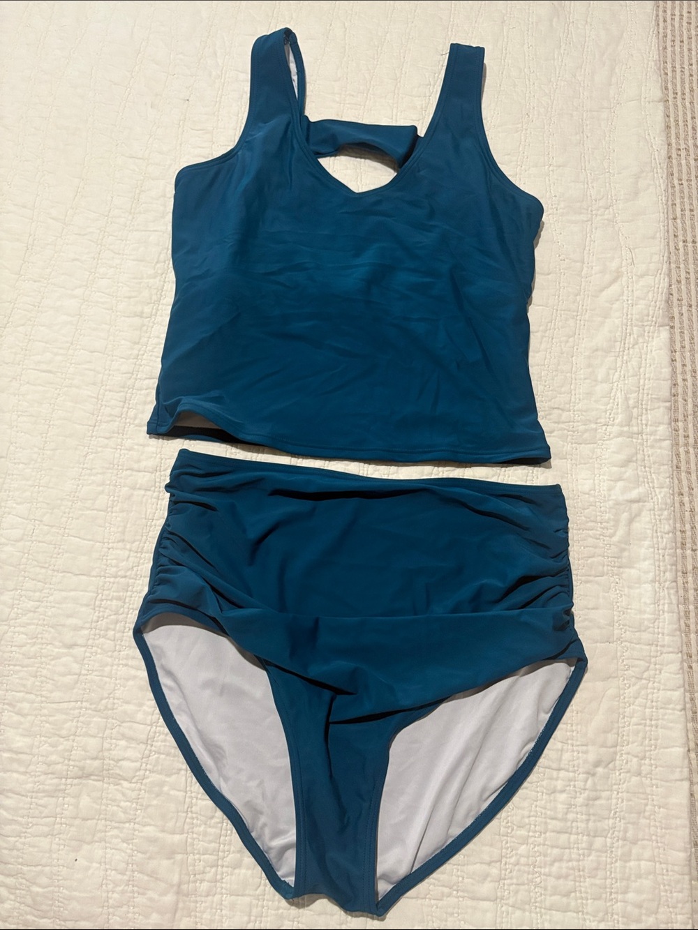 Source Unknown Teal Two-Piece Tankini Set - Women Swim
